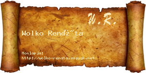 Wolko Renáta névjegykártya